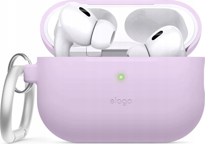 Изображение Elago AirPods Pro 2 Hang Silicone Case - etui z karabiczykiem do AirPods Pro 2 lawendowe