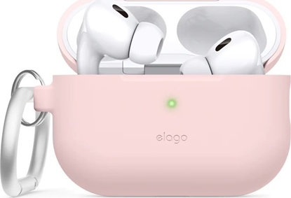 Изображение Elago AirPods Pro 2 Hang Silicone Case - etui z karabiczykiem do AirPods Pro 2 róowe