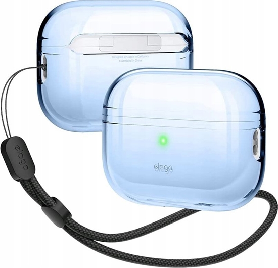 Изображение Elago AirPods Pro 2 Nylon Strap TPU Shell Case - etui z paskiem do AirPods Pro 2 niebieskie