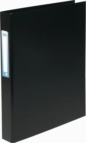 Изображение Elba Ringbind Elba PP A4 Sort ryg 35mm 2-rings m/etiket - (10 Stk x 1 )