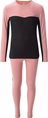 Picture of Elbrus Dziecica bielizna termoaktywna Elbrus MELOR MERINO SET TG ash rose/pearled ivory/black rozmiar 164