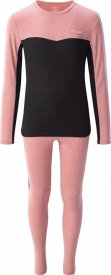Picture of Elbrus Dziecica bielizna termoaktywna Elbrus MELOR MERINO SET TG ash rose/pearled ivory/black rozmiar 164