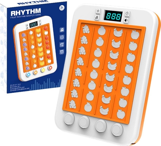 Picture of Elektroniczna Gra Rytmiczna Owoce wiata Dwiki Róowa LEAN Toys