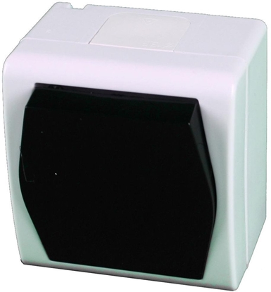 Picture of Elektro-Plast Hermes2 cznik schodowy biay IP44 z klapka dymn 1003-01