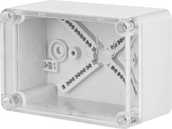 Изображение Elektro-Plast INDUSTRIAL Puszka hermetyczna n/t 110x75x59mm IP65 szara, pokrywa transparentna 2703-01