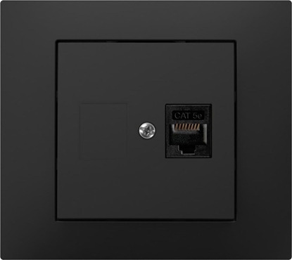 Picture of Elektro-Plast Vestra Gniazdo komputerowe pojedyncze RJ45 bez ramki podtynkowe IP20 czarny 3848-19