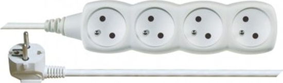 Изображение Emos Przeduacz 4-gniazda z/u 7m /H05VV-F 3G1/ biay P0417