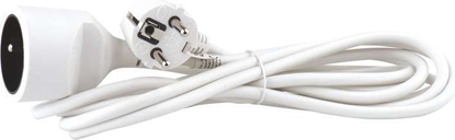 Изображение Emos Przeduacz z uziemieniem 1 gniazdo biay 3m (P0113)