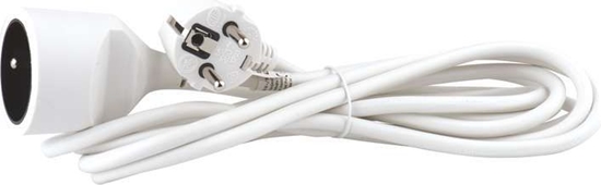 Изображение Emos Przeduacz z uziemieniem 1 gniazdo biay 3m (P0113)