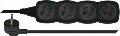 Изображение Emos Przeduacz z uziemieniem 4 gniazda 3m czarny
