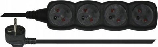 Изображение Emos Przeduacz z uziemieniem 4 gniazda 3m czarny