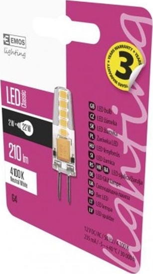 Picture of Emos arówka LED 2W G4 210lm 4100K CLASSIC ZQ8621