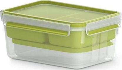 Изображение Emsa CLIP & GO Lunchbox XL, lunch box (green/transparent, with inserts)