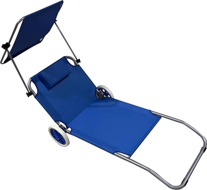 Picture of Enero LEAK SKADANY PLAOWY Z DASZKIEM NA KÓKACH 116x62x60-90CM NIEBIESKI