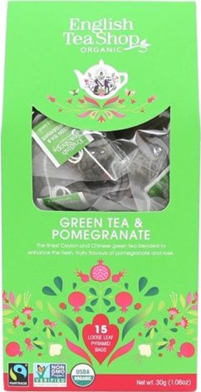 Picture of English Tea English Tea Shop, Herbata Green Tea & Pomegranate, 15 piramidek