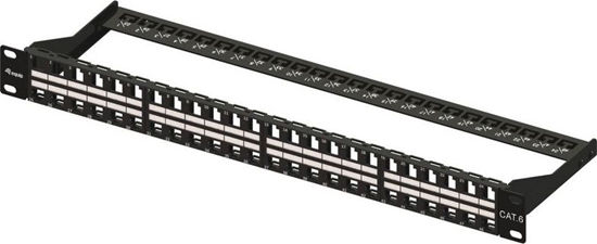 Изображение Equip 48-Port Keystone Cat.6 Unshielded Patch Panel, Black