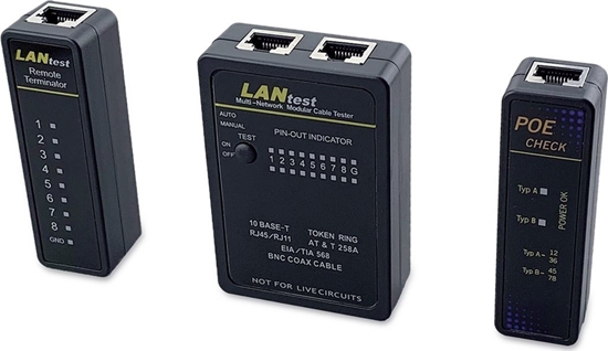 Picture of Equip 129968 datortīkla vadu testeris Melns