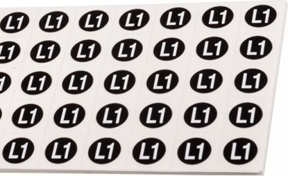 Attēls no Ergom Znaki samoprzylepne ZS D12 / L1 16 x 11,5mm (L1E04ZP-02030400500)