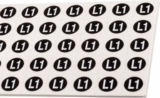 Picture of Ergom Znaki samoprzylepne ZS D12 / L1 16 x 11,5mm (L1E04ZP-02030400500)