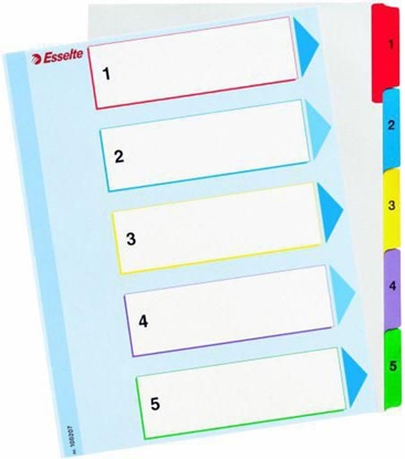 Attēls no Esselte Przekadki plastikowe A5- 5 kart