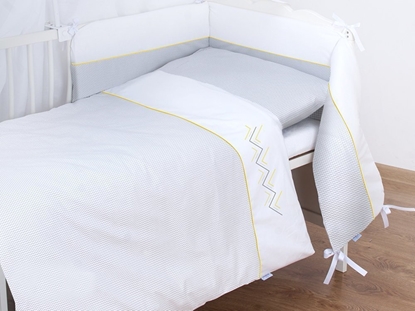 Attēls no estilex Pociel Do óeczka Z Ochraniaczem 100X135 Bianco Zigzag