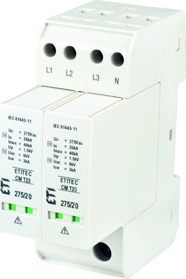 Изображение ETI Moduowy ogranicznik przepi ETITEC CM T23 275/20 4+0