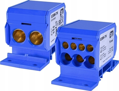 Изображение Etipo Blok rozdzielczy 192A (2x4-70mm2/3x2,5-25mm2+4x2,5-16mm2) EDBM-7/N ETI Polam 1102423 niebieski