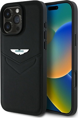 Attēls no Etui Aston Martin HC Leather Victory      Design do iPhone 16 Pro czarny