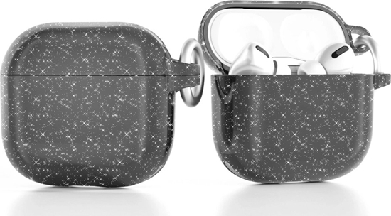 Picture of Etui brokatowe na AirPods 4 - czarne