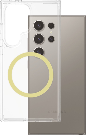 Изображение Etui CARE by PanzerGlass Flagship Urban   Combat Chardonnay QI do Samsung Galaxy S25 Ultra przezroczysty