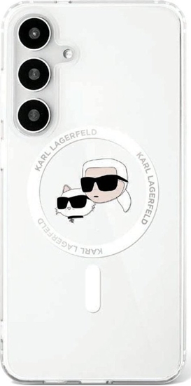 Picture of Etui Karl Lagerfeld Button Karl &         Choupette Heads Printed Logo MagSafe Samsung Galaxy S25 Plus biay