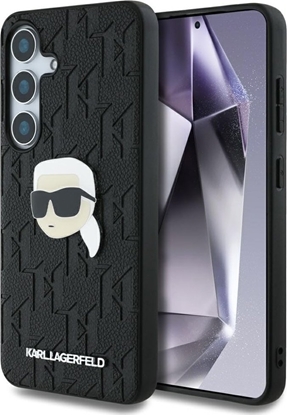 Attēls no Etui Karl Lagerfeld Leather Monogram Pin  Logo Karl Head Samsung Galaxy S25 Plus czarny