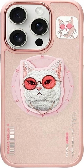 Picture of Etui Nimmy Glasses Cool Cat do iPhone 16  Pro róowy