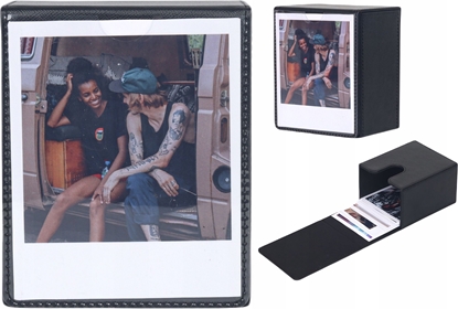 Picture of Etui Pudeko Box Na 100 Zdjcia Do Fuji Instax Wide 400 Sq Polaroid 600 Now / Czarny / Okienko