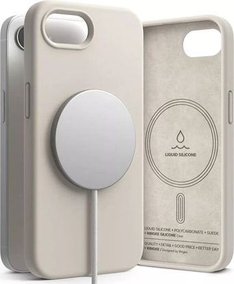 Изображение Etui Ringke Silicone Magnetic MagSafe do iPhone 16e Stone