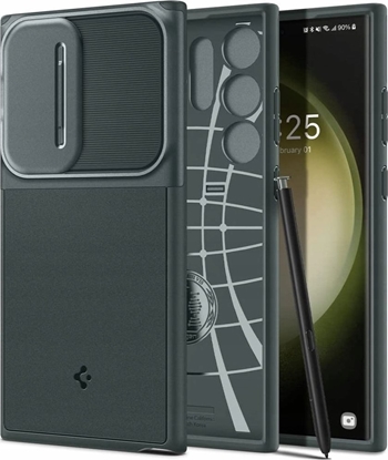 Изображение Etui Spigen Optik Armor na Samsung Galaxy S25 Ultra - zielone