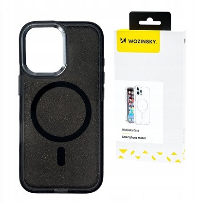 Изображение Wozinsky Wozinsky Glitter Case with Mag Safe for Samsung Galaxy S24 FE - Black with Glitter