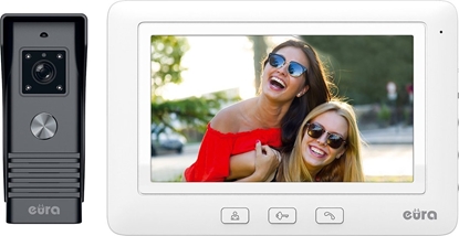 Attēls no Eura Wideodomofon EURA VDP-45A3 ALPHA czarny kolor monitor 7'' obsuga 1 wejcia