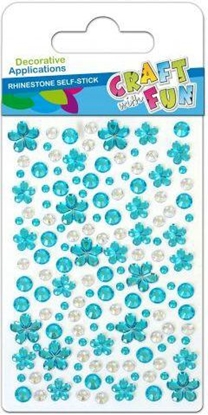 Picture of Euro Trade Krysztay samoprzylepne niebieskie kwiaty 382477