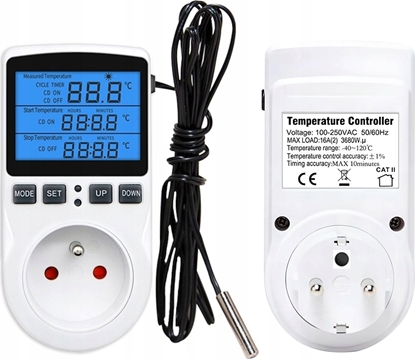 Attēls no Eurokomp Termostat z gniazdem 230V E6185