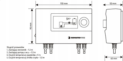 Picture of Euroster Sterownik pompy Euroster E11B czarny