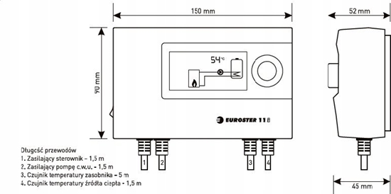 Picture of Euroster Sterownik pompy Euroster E11B czarny