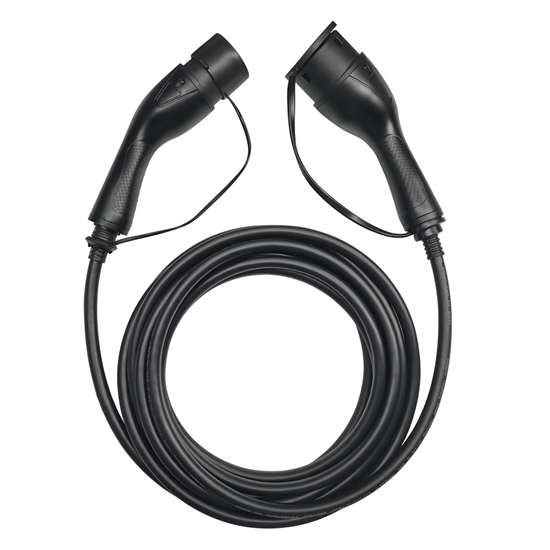 Picture of EV Charge AUX165T2 Premium EU CE Universālais Kabelis 11 KW 16A Tips 2 uz Tips 2 5M Melns