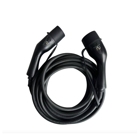 Изображение EV Charge AUX325T2 Premium ES CE Universālais kabelis 22 kW 32A Tips 2 uz Tips 2 5M Melns