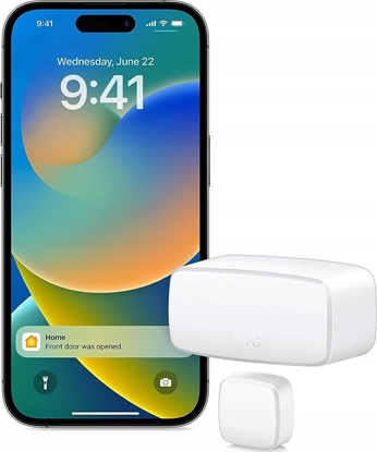 Attēls no Eve Systems GmbH Eve Door & Window - inteligentny czujnik otwierania drzwi i okien (technologia Matter)