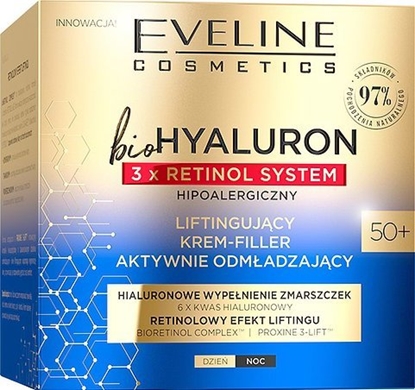 Picture of Eveline bioHYALURON 3xRetinol System 50+ Liftingujcy Krem-Filler aktywnie odmadzajcy 50ml