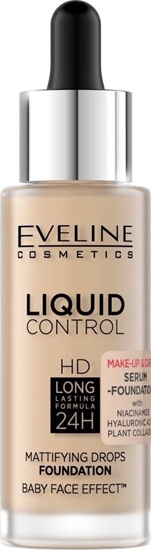 Изображение Eveline Eveline Liquid Control HD matujcy podkad do twarzy z niacynamidem 015 Light Vanilla 32ml
