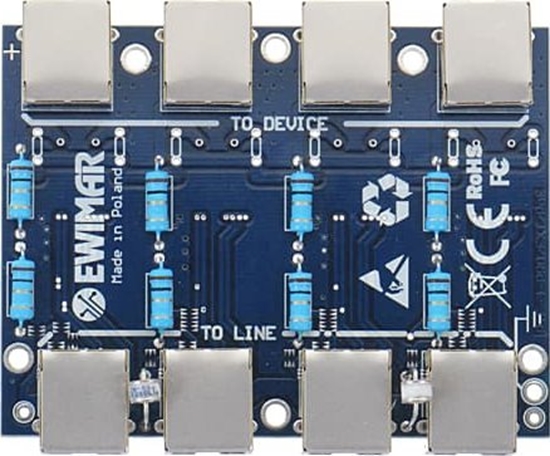 Изображение Ewimar Modu LAN z zabezpieczeniem przeciwprzepiciowym EXT z ochron PoE EWIMAR PTF-54-EXT/PoE