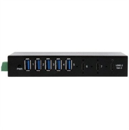 Picture of EX-12297HMS 7-portowy metalowy HUB USB 3.2 Gen 2x1 z 2 portami USB-C i 5 portami USB-A 3.2 Gen 1