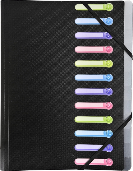 Изображение Exacompta Exacompta 55981E, Conventional file folder, Polypropylene (PP), Black, A4, 240 mm, 320 mm